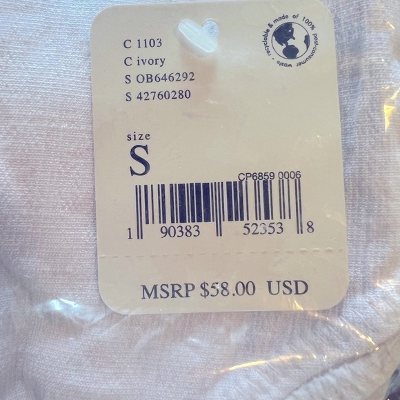 Free People Pippa V-Wire Bodysuit Ivory White Size Small NWT - Picture 7 of 8